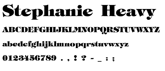 Stephanie Heavy font